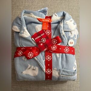 Joe Fresh Light Blue Polar Bear Fleece Pajama Set